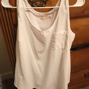 White chiffon tank